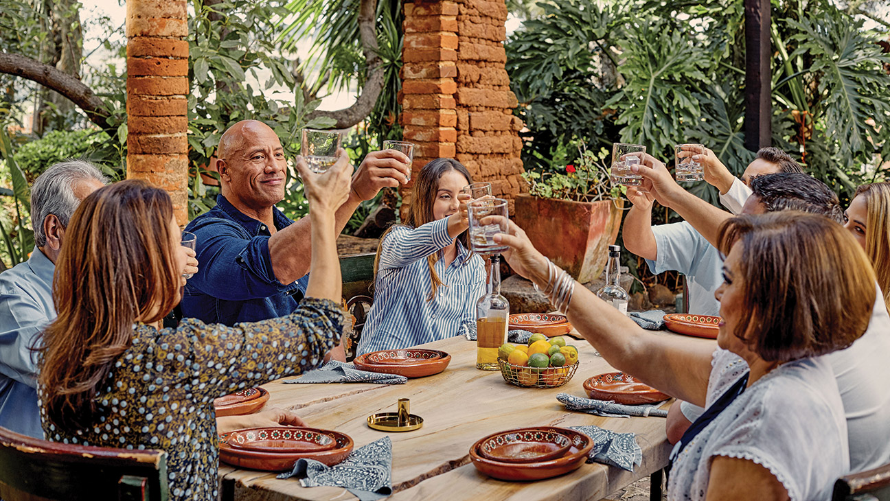The Top Celebrity Entrepreneurs of 2025 Dwayne Johnson toasts with Teremana.